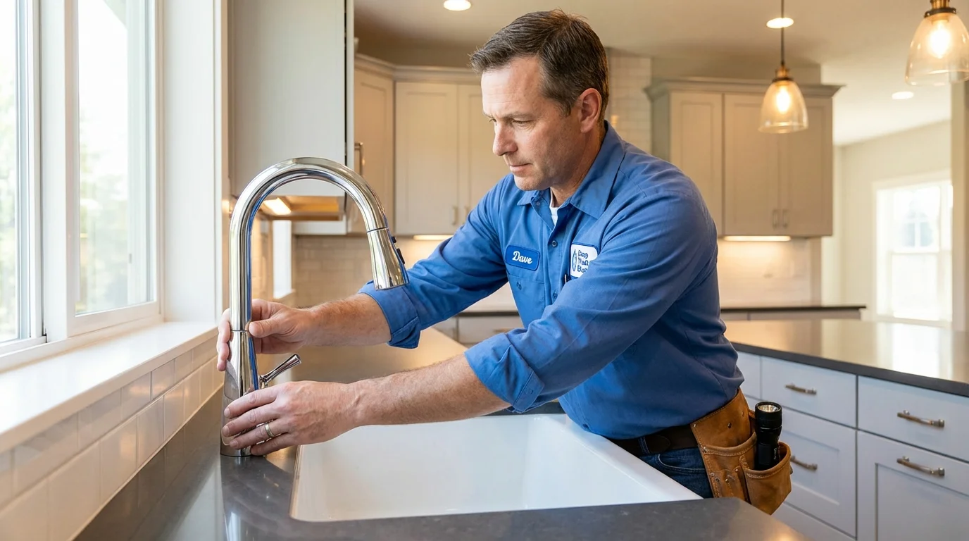 Kitchen faucet installation by Johns Plumbing LLC in Smith Center